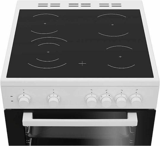 Beko Aragaz 72lt cu Plite Ceramice L60cm. White