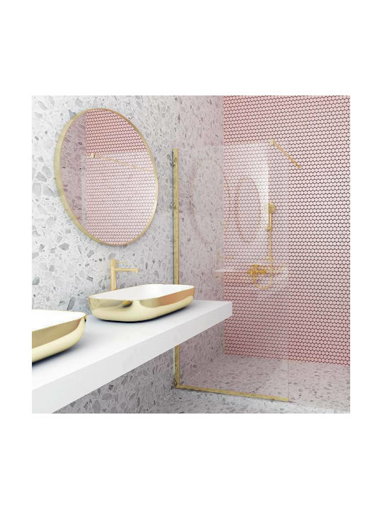 Orabella Serena Shower Screen for Shower 120x185cm Clean Glass Gold Brushed