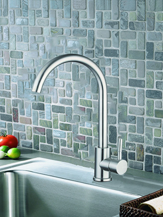 Vergina Kitchen Faucet Counter Silver
