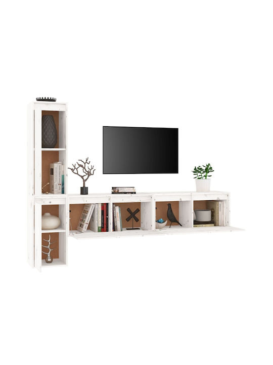Wohnzimmer TV-Einheit Weiß L190xB30xH140cm