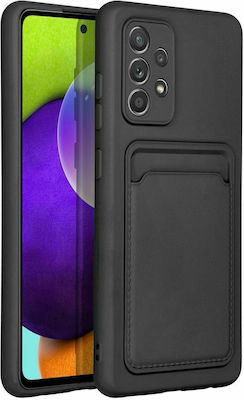 Forcell Card Back Cover Σιλικόνης Μαύρο (Galaxy A52 / A52s)