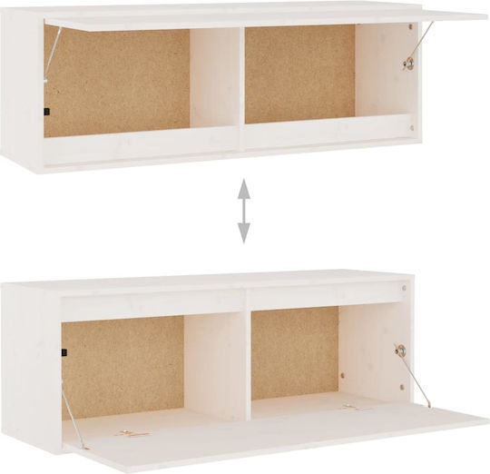 Wohnzimmer TV-Einheit Weiß L200xB30xH115cm