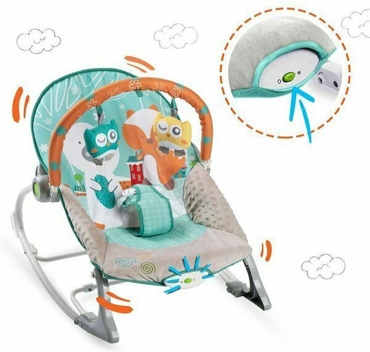 Ricokids Electric Relax pentru Bebeluși cu Vibrații Albastru deschis și gri pentru Copil până la 9kg