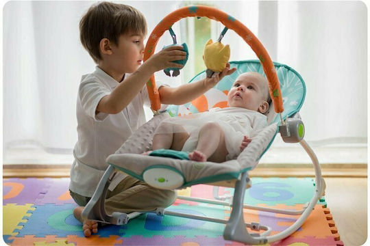 Ricokids Electric Relax pentru Bebeluși cu Vibrații Albastru deschis și gri pentru Copil până la 9kg