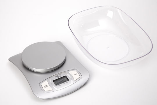 Adler AD-3137 Ψηφιακή Ζυγαριά Κουζίνας με Κάδο έως 5kg Silver