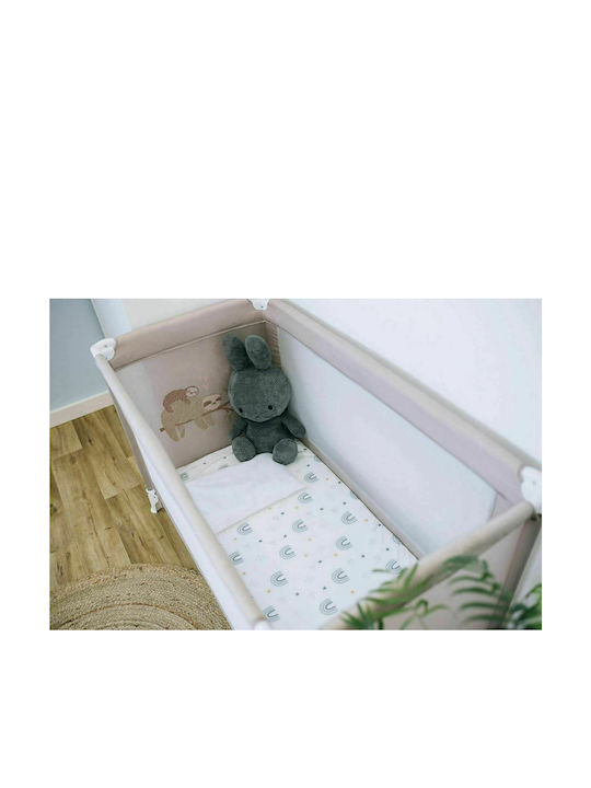 FreeOn Playpen with Mattress Beige 120x60cm