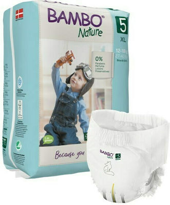 Bambo Nature Scutece cu bandă adezivă Nr. 5 pentru 12-18 kgkg 95buc