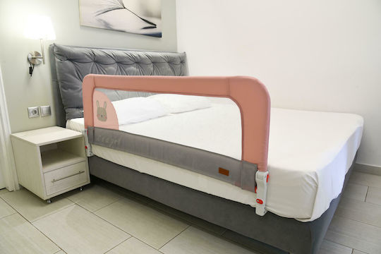 Bebe Stars Bunny Foldable Bed Rails made of Fabric in Pink Color 140x60cm 1pcs