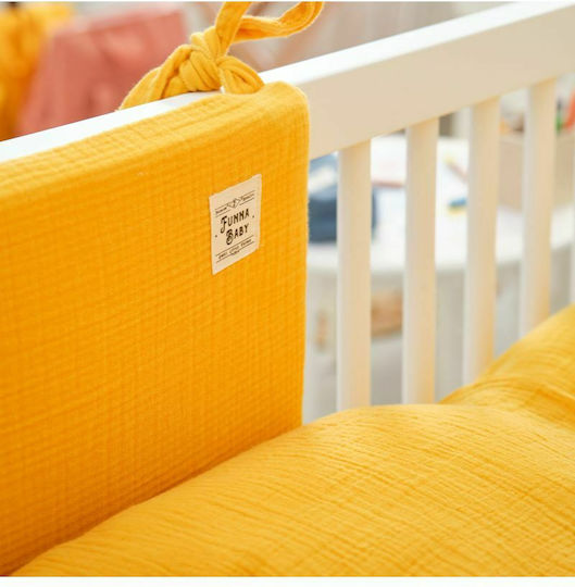 Funna Baby Crib Bumpers Classic Inside Yellow 41x192cm