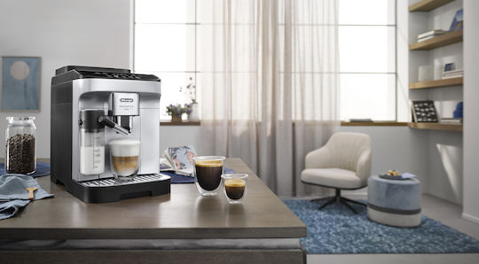 De'Longhi Magnifica Evo Automatic Espresso Machine 1450W Pressure 15bar for Cappuccino with Grinder Silver