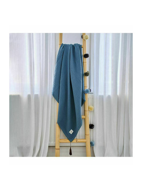 Funna Baby Muslin Changing Pad Petrol 80x80cm.