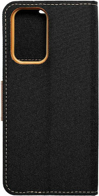 Canvas Fabric Wallet Black (Galaxy A33 5G)