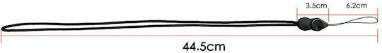 Hurtel Long Lanyard with a Clip Λουράκι Λαιμού για Κινητά Μαύρο