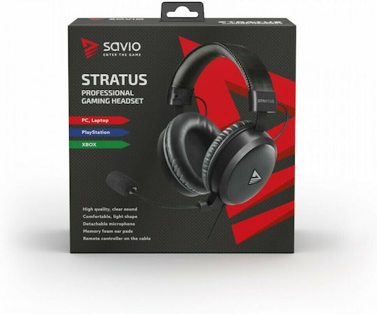 Savio Stratus Over Ear Gaming Headset με σύνδεση 3.5mm