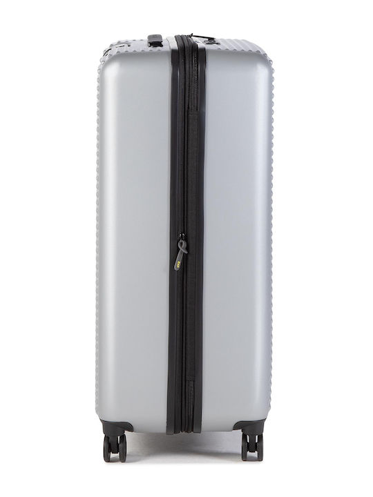 Mandarina Duck Tank Case Μεγάλη Βαλίτσα Ταξιδίου Σκληρή Γκρι με 4 Ρόδες Ύψους 75εκ.