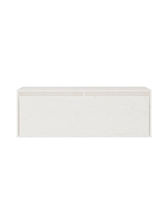 Wooden Living Room TV Unit White L130xW30xH80cm