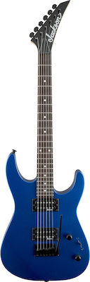 Jackson JS11 Dinky Metallic Blue Elektrische Gitarre und HH Pickup-Anordnung in Blau Farbe