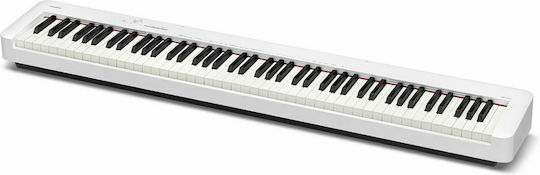 Casio Electric Stage Piano CDP-S110 Set with 88 Weighted Keys Built-in Speakers and Connection with Headphones and Computer White