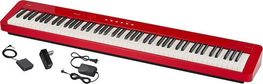 Casio Ηλεκτρικό Stage Πιάνο PX-S1100 Softcase Set με 88 Βαρυκεντρισμένα Πλήκτρα Ενσωματωμένα Ηχεία και Σύνδεση με Ακουστικά και Υπολογιστή Red