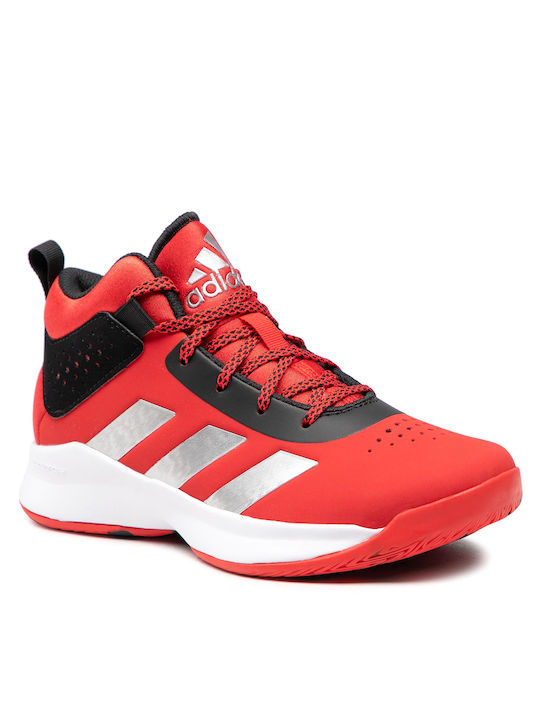 Adidas Αθλητικά Παιδικά Παπούτσια Μπάσκετ Cross Em Up 5 Vivid Red / Silver Metallic / Core Black