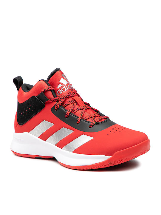 Cross Em Up 5 Αθλητικά Παιδικά Παπούτσια Μπάσκετ με Κορδόνια Vivid Red / Silver Metallic / Core Black