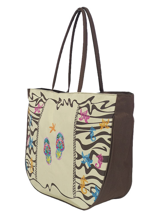 Mi-tu Exclusive Beach Bag Maro/Beige Fabric 02.02608