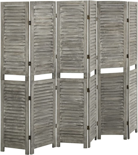 vidaXL Dekorativer Raumteiler Hölzernes mit 6 Paneelen 214x166cm