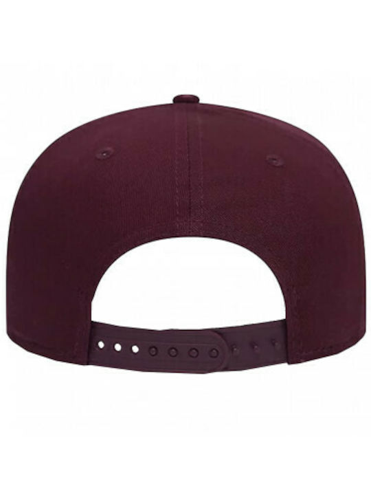 New Era Men's Snapback Cap Burgundy