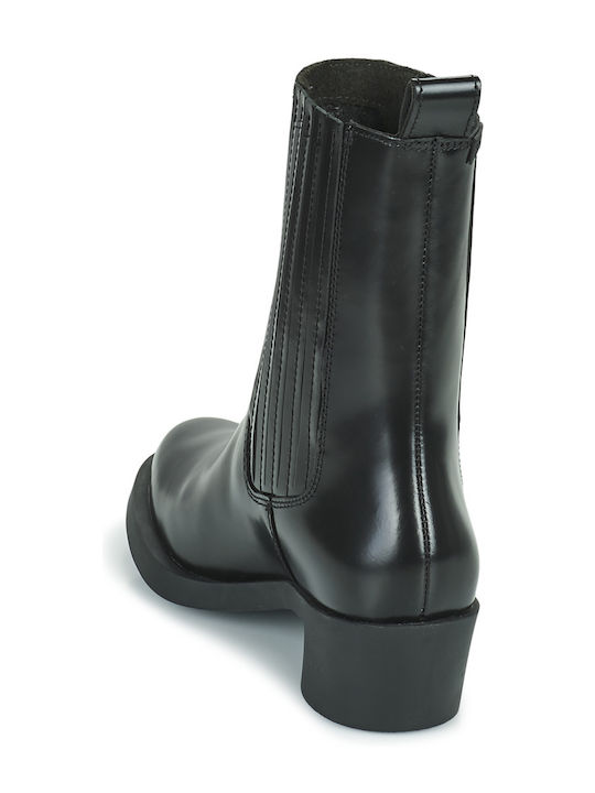 Bonnie Leder Stiefeletten Damen Schwarz