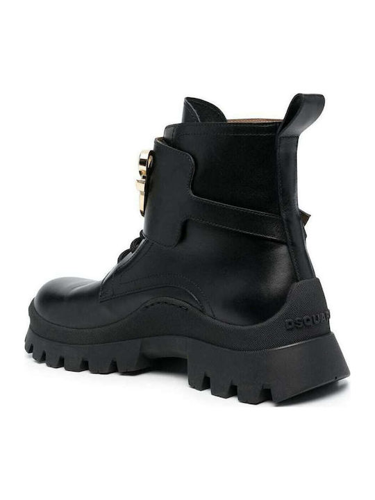 Dsquared2 Biker Μποτάκια Μαύρα