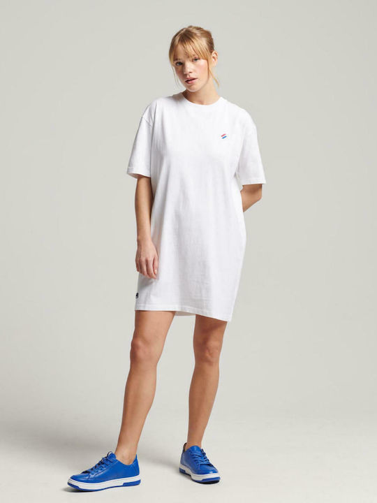 Superdry Summer Mini T-Shirt Dress White