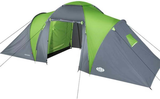 Nils Highland Winter Camping Tent Green with Double Cloth for 6 People 570x210x200cm