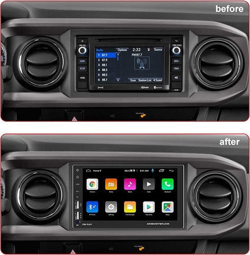 Auto-Audiosystem 2DIN (Bluetooth/USB/WiFi/GPS/Apple-Carplay/Android-Auto) mit Touchscreen 7"