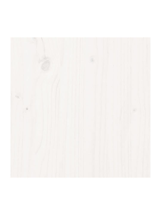 Bufet din Lemn Masiv Alb 111x34x60cm