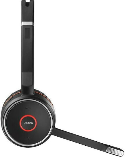 Jabra Evolve 75 SE Link 380a MS Stereo Drahtlos Auf dem Ohr Multimedia-Headsets mit Mikrofon und Verbindung Bluetooth in Schwarz Farbe