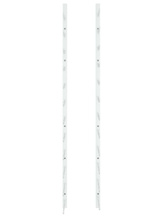 vidaXL Wall Mounted Metallic Wine Rack for 36 Bottles White 30.5x116cm
