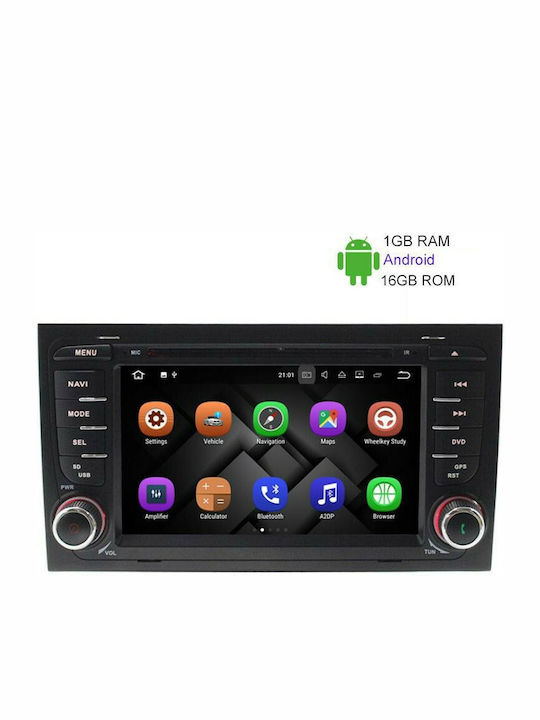Car Audio System for Audi A4 / RS4 2002-2008 (Bluetooth/USB/WiFi/GPS/Apple-Carplay/Android-Auto/CD) with Touch Screen 7"