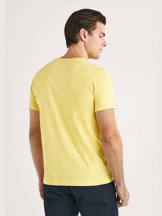 Hackett Men's Short Sleeve T-shirt Yellow