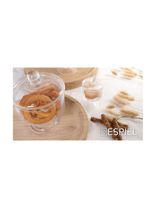 Espiel Φοντανιέρα Γυάλινη με Καπάκι και Πόδι 8x8x13cm Διάφανη Espiel Φοντανιέρα Γυάλινη με Καπάκι και Πόδι 8x8x13cm Διάφανη