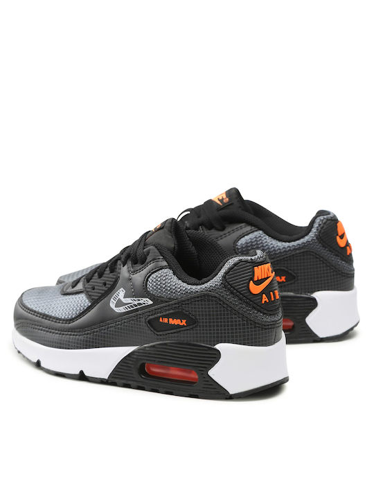 Air Max 90 Kids Sneakers Black / Total Orange / Iron Grey / White