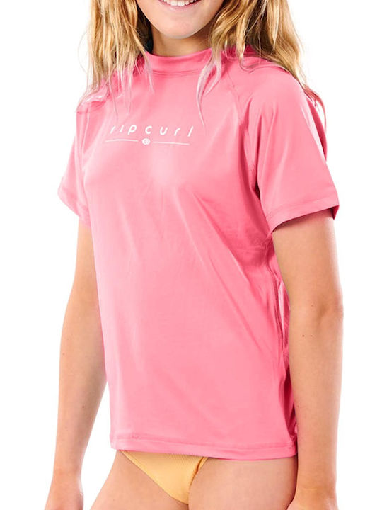 Rip Curl Golden Rays Kids Swimwear UV Shirt Pink