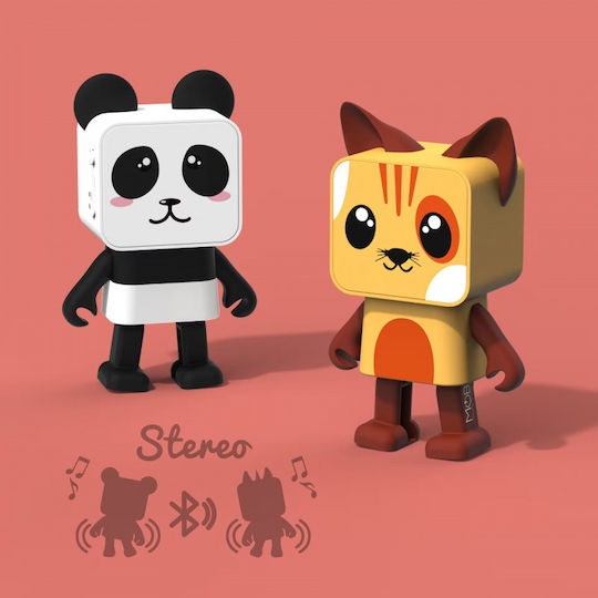 Mob Dancing Animals Cat Ηχείο Bluetooth 3W με Διάρκεια Μπαταρίας έως 4 ώρες Καφέ