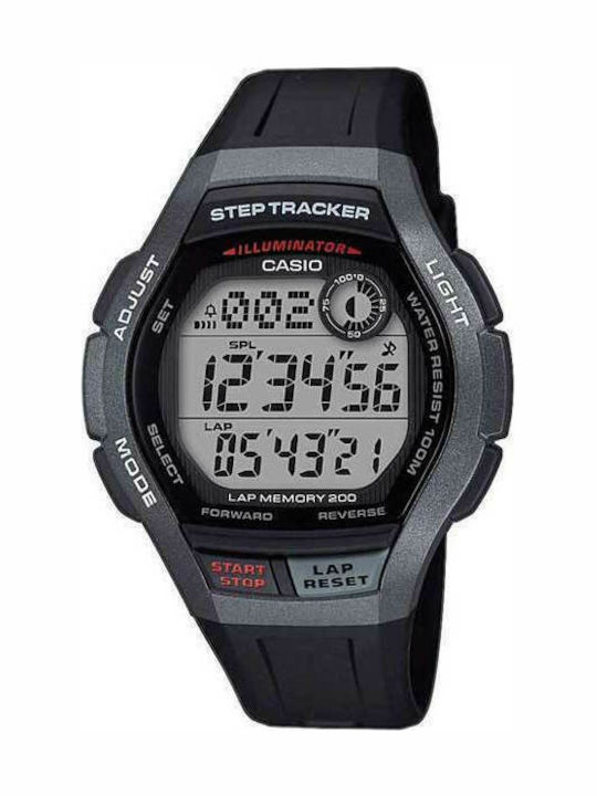 Casio Gummi-Armband Schwarz 16mm
