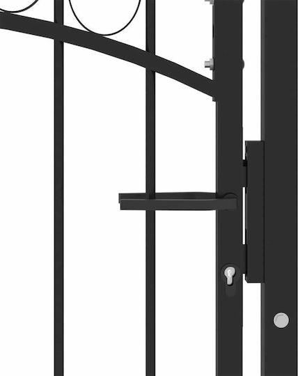 vidaXL Metal Fence Panel in Black Color 1.0x1.5m