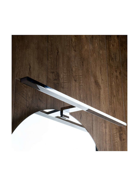 GloboStar Nina Modern Lamp Bathroom with Integrated LED and Natural White Light Silver 60x4cm