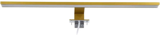 GloboStar Nina Modern Leuchte Badezimmer mit Integrierter LED und Neutralweißes Licht Gold 60x10.5x4cm