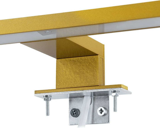 GloboStar Nina Modern Leuchte Badezimmer mit Integrierter LED und Neutralweißes Licht Gold 60x10.5x4cm