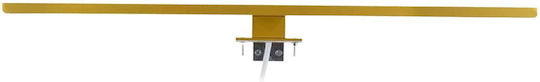 GloboStar Nina Modern Leuchte Badezimmer mit Integrierter LED und Neutralweißes Licht Gold 60x10.5x4cm