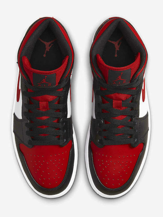 Air  1 Mid Boots White / Black / Red