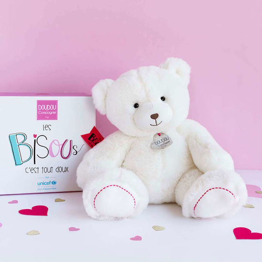 Doudou et Compagnie Plüschbär Ours Blanc 22 cm
